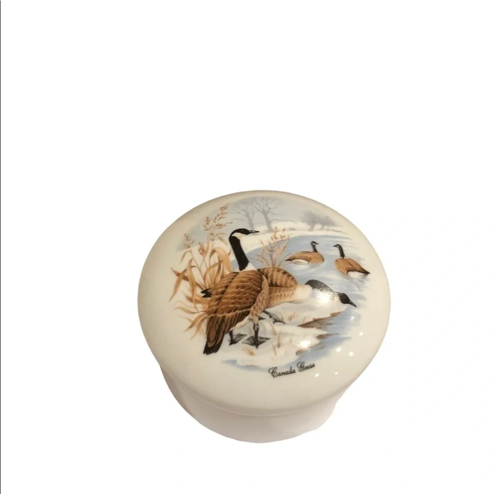 Vintage Canadian Geese Trinket Box